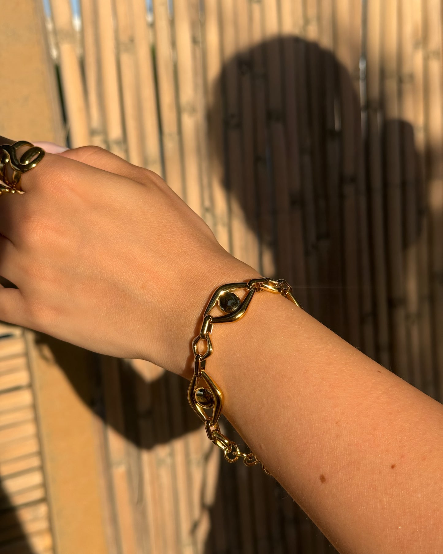Devil's eye gold bracelet