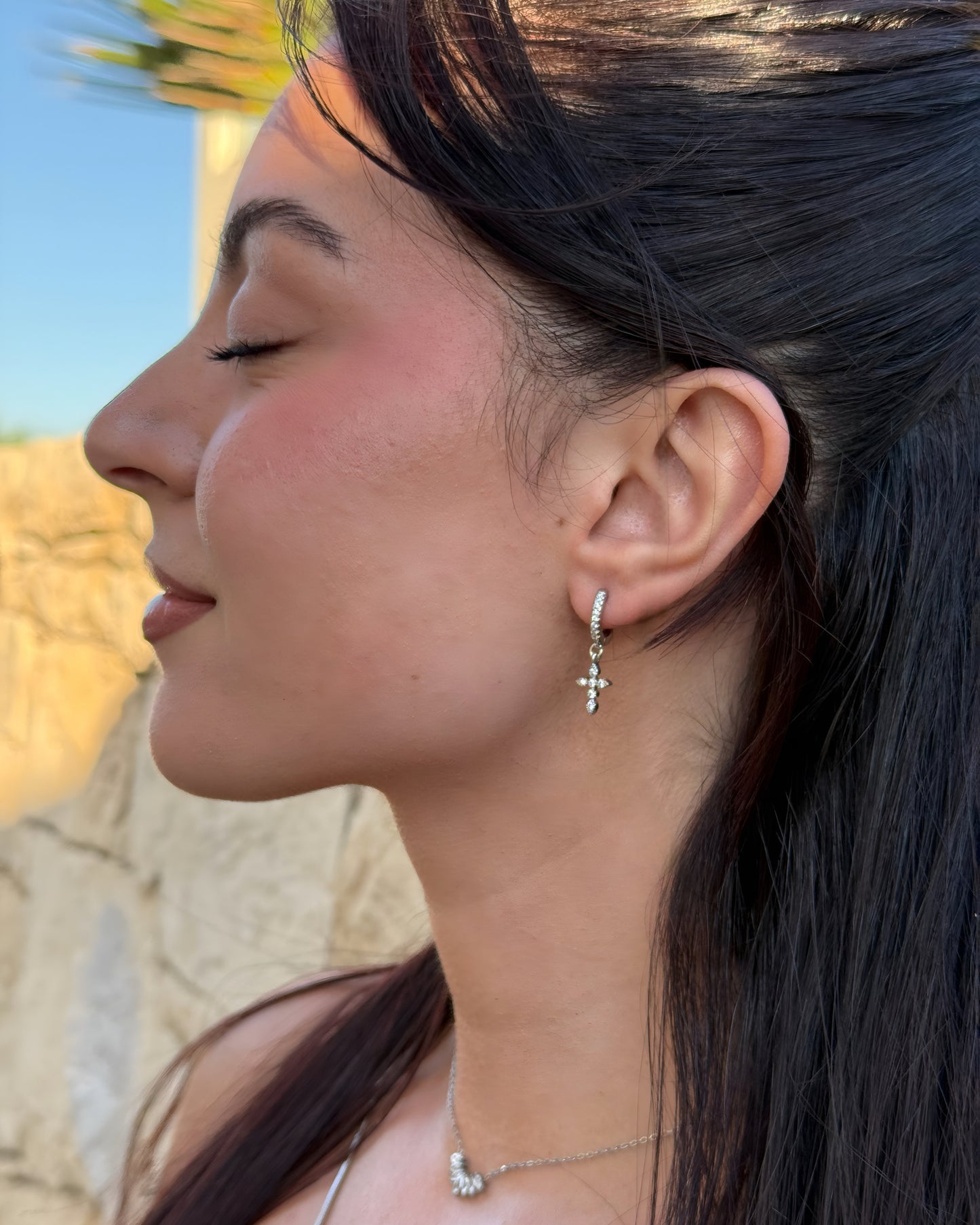 Celeste silver hoops