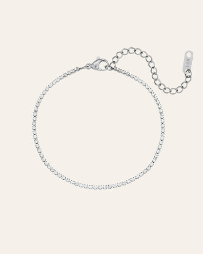 Tennis mini silver bracelet