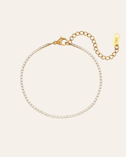 Tennis mini gold bracelet