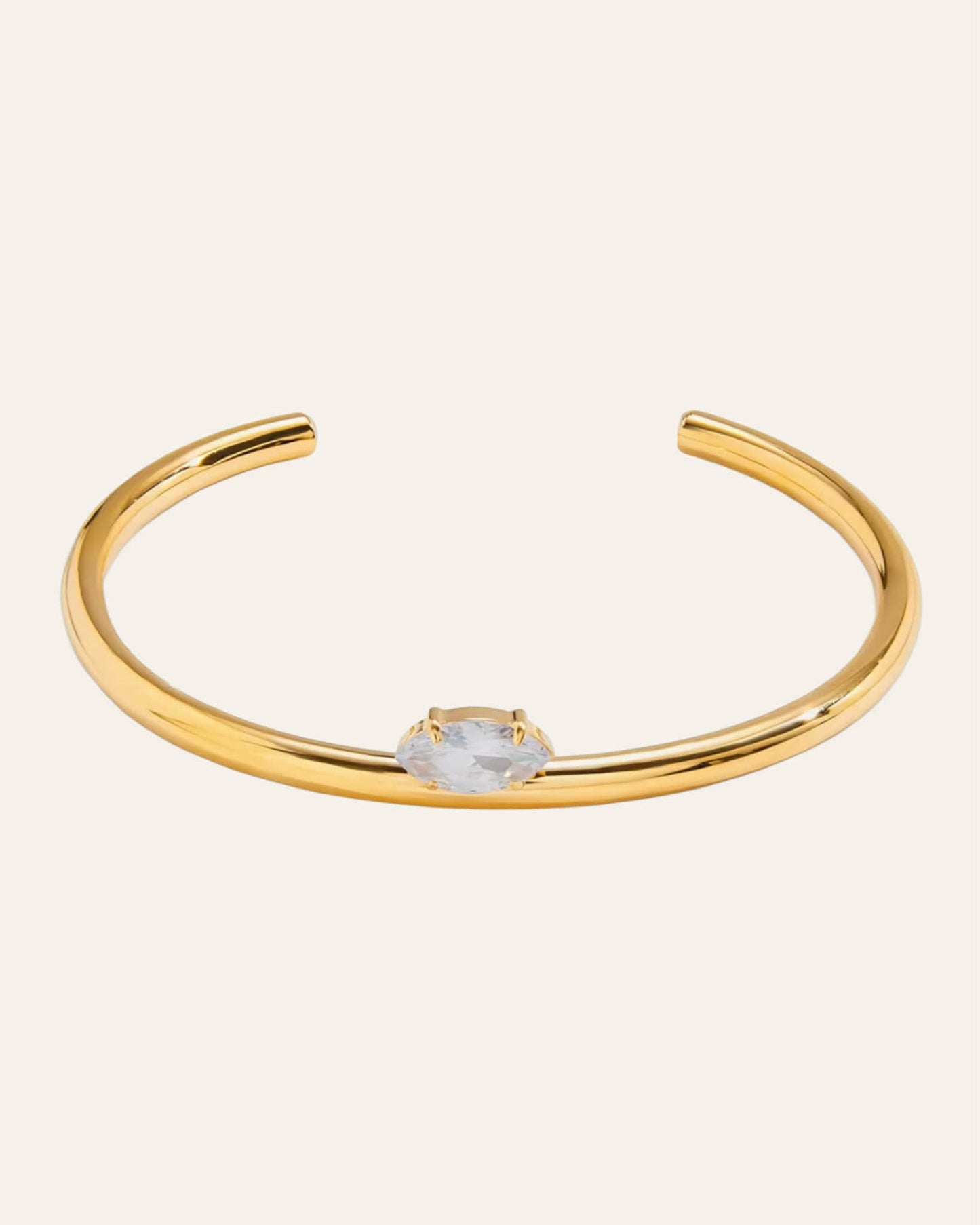 Crystal gold cuff