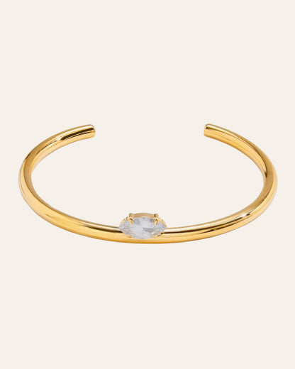 Crystal gold cuff