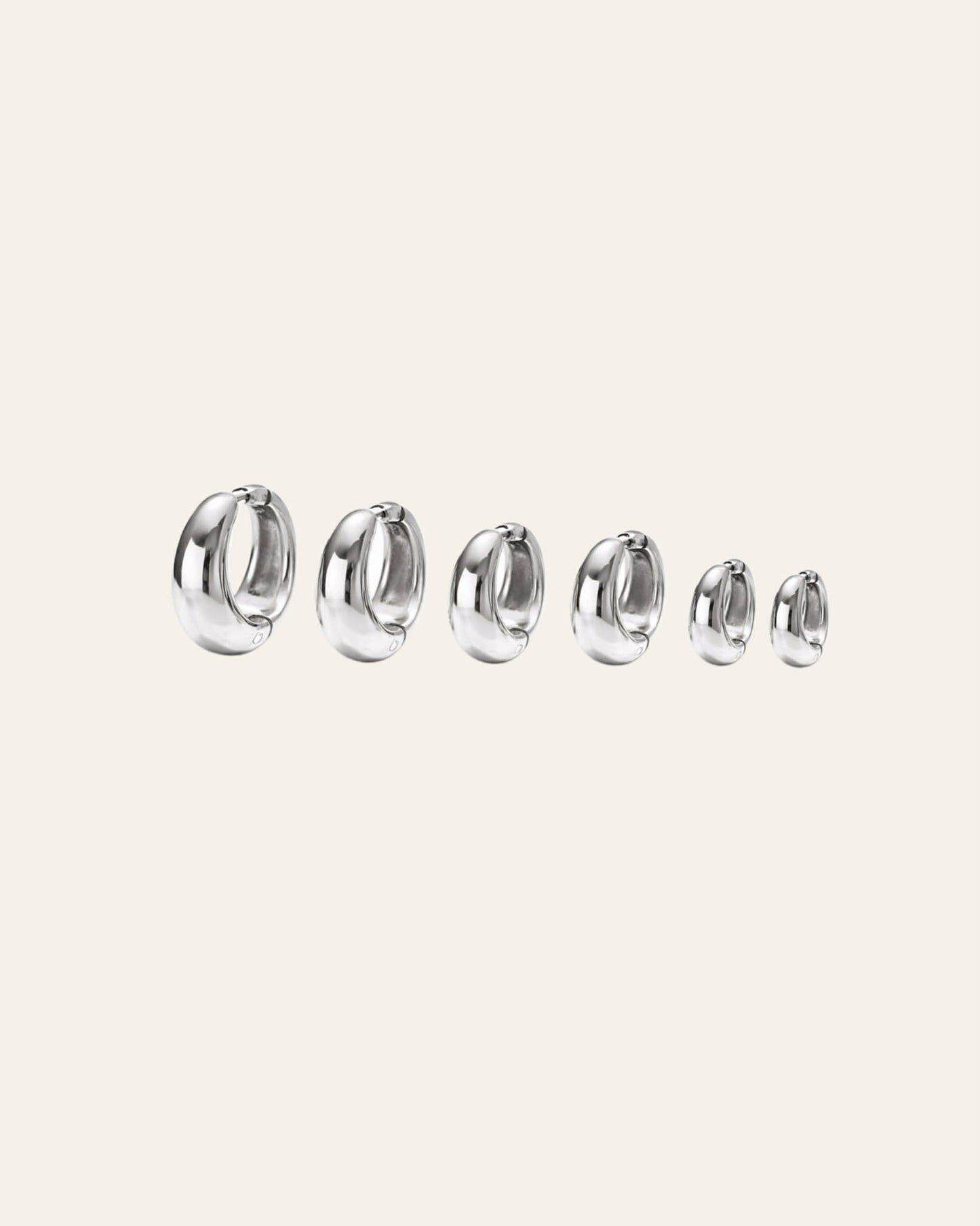 Mini silver hoops