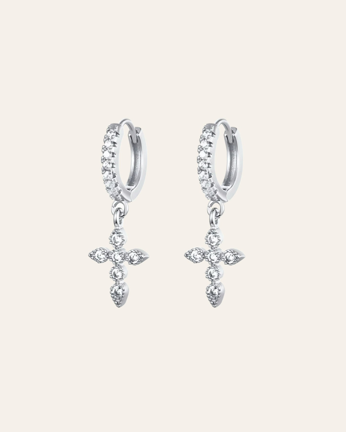 Celeste silver hoops