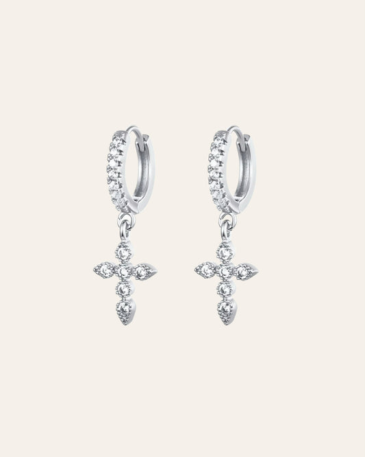 Celeste silver hoops