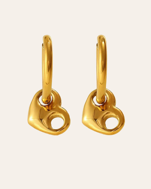 Love link gold hoops