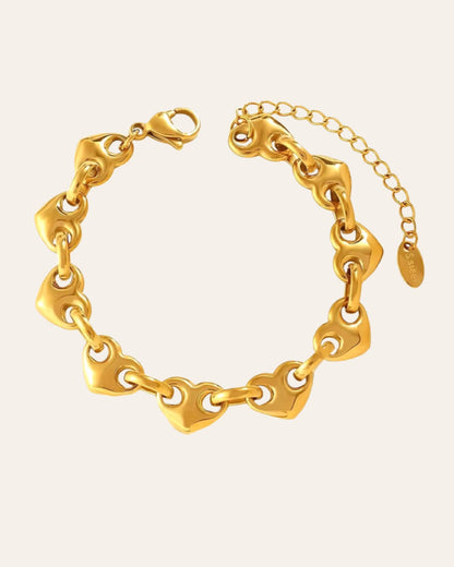 Love link gold bracelet