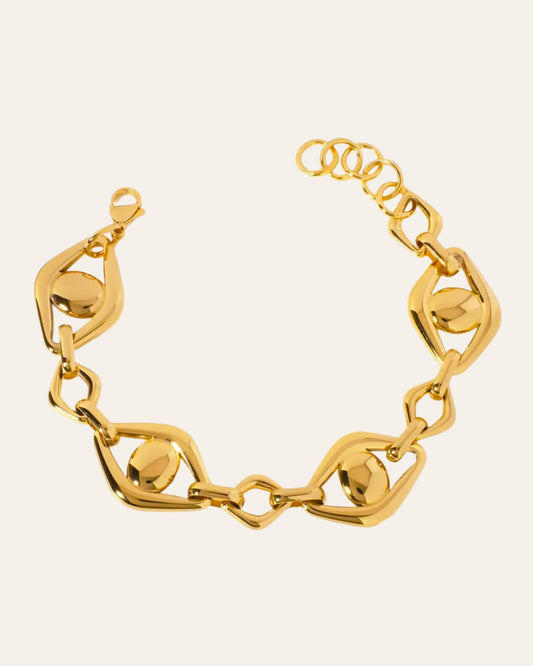 Devil's eye gold bracelet