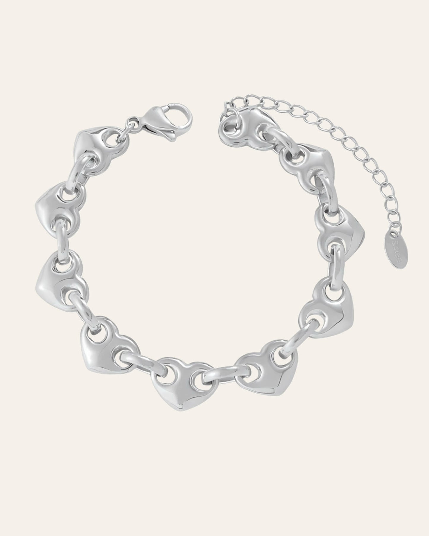 Love link silver bracelet