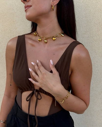 Sweetheart gold bracelet