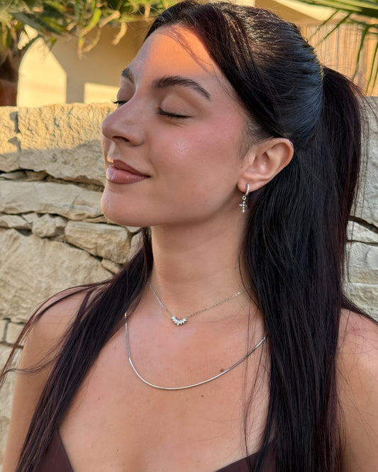 Celeste silver hoops