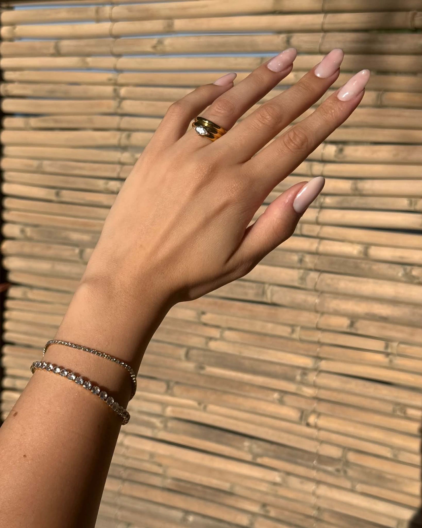 Tennis mini gold bracelet