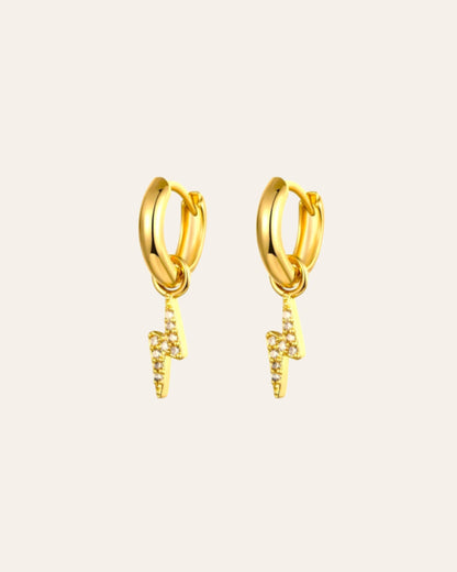 Flash gold hoops