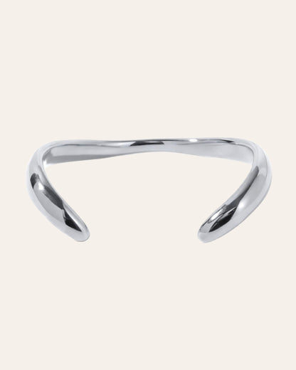 Aurora curve silver cuff
